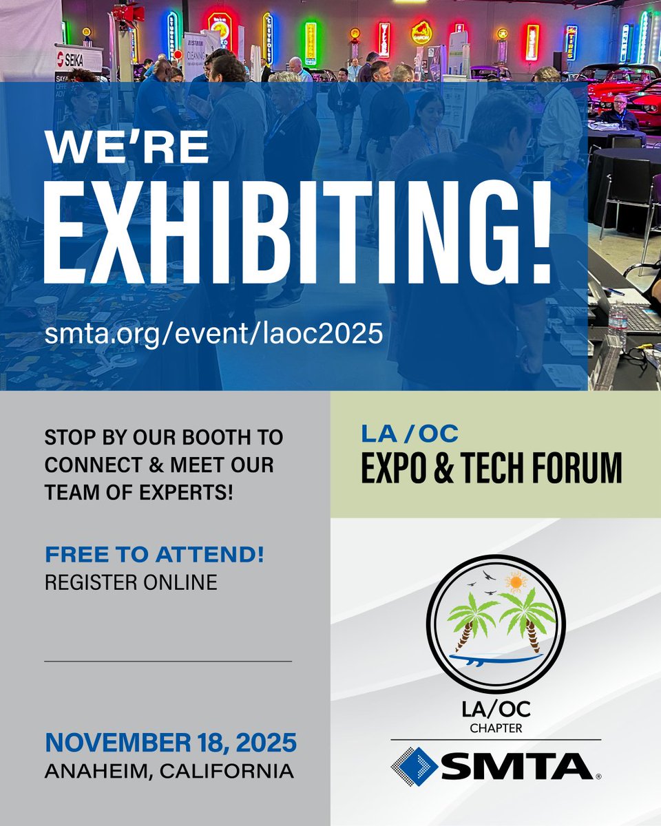 TGlobal_USA_LLC's tweet image. ⏰ One week to go!
T-Global USA is heading to the @SMTAorg LA/OC Expo &amp;amp; Tech Forum to share the latest in #ThermalSolutions for #electronics applications.

Check how we turn heat into high performance!
📅 Nov 18 | 📍 Highway 39 Event Center

#SMTA #Thermal #Innovation #TechForum