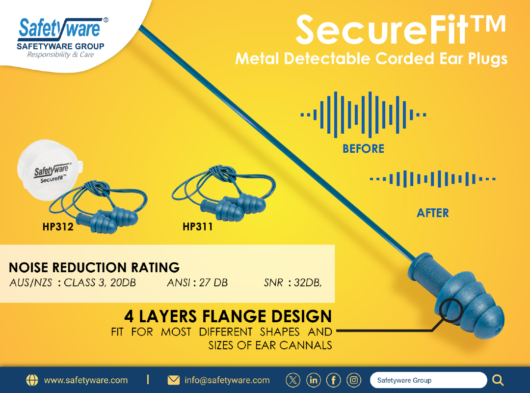 SafetywareSB's tweet image. SecureFit™ Metal Detectable Ear Plugs

Essential for sensitive industries. These plugs are metal detectable to prevent contamination and offer high noise reduction (SNR 32dB) for hearing safety.

➡️ Shop now: shopee.com.my/safetywaregroup

#Safetyware #EarPlugs #HearingProtection