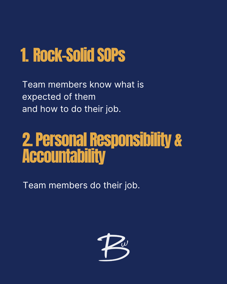 bwenterprise's tweet image. Success is built on five factors: 💡

1️⃣ Standards &amp;amp; systems
2️⃣ Accountability
3️⃣ Reliability
4️⃣ Dependability
5️⃣ Communication

When trust grows, teams win. 🌟

✨ Build high-trust culture at DrBWilliams.com

#TeamExcellence #LeadershipDevelopment