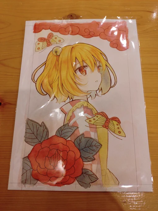 野山家さんの小鈴ちゃん原画が届いた 可愛い