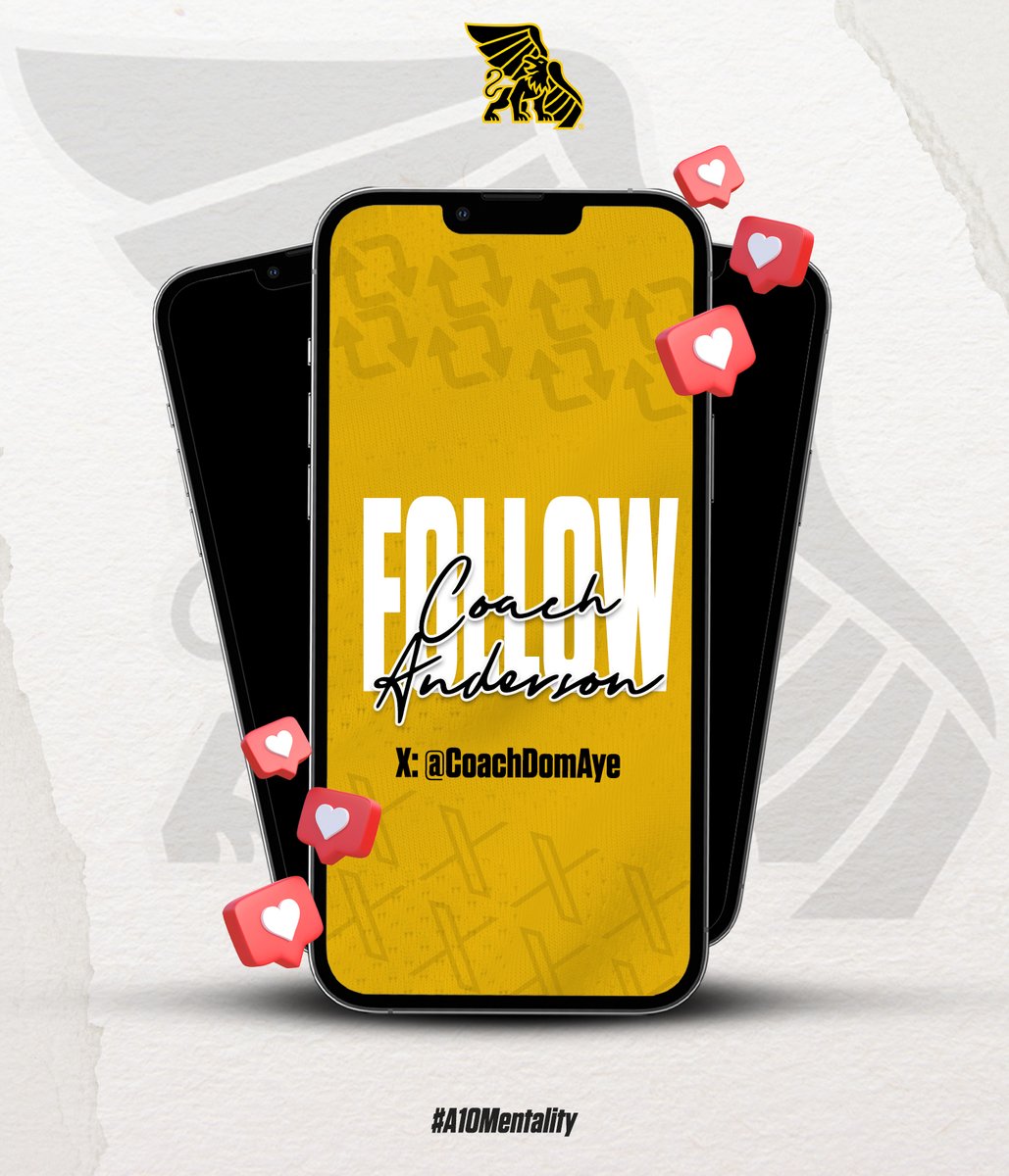 🚨Follow New Account🚨

Be sure to head over and give Coach Anderson a follow at his new account!⬇️
<a href="/CoachDomAye/">Dom Anderson</a> 

#A10Mentality