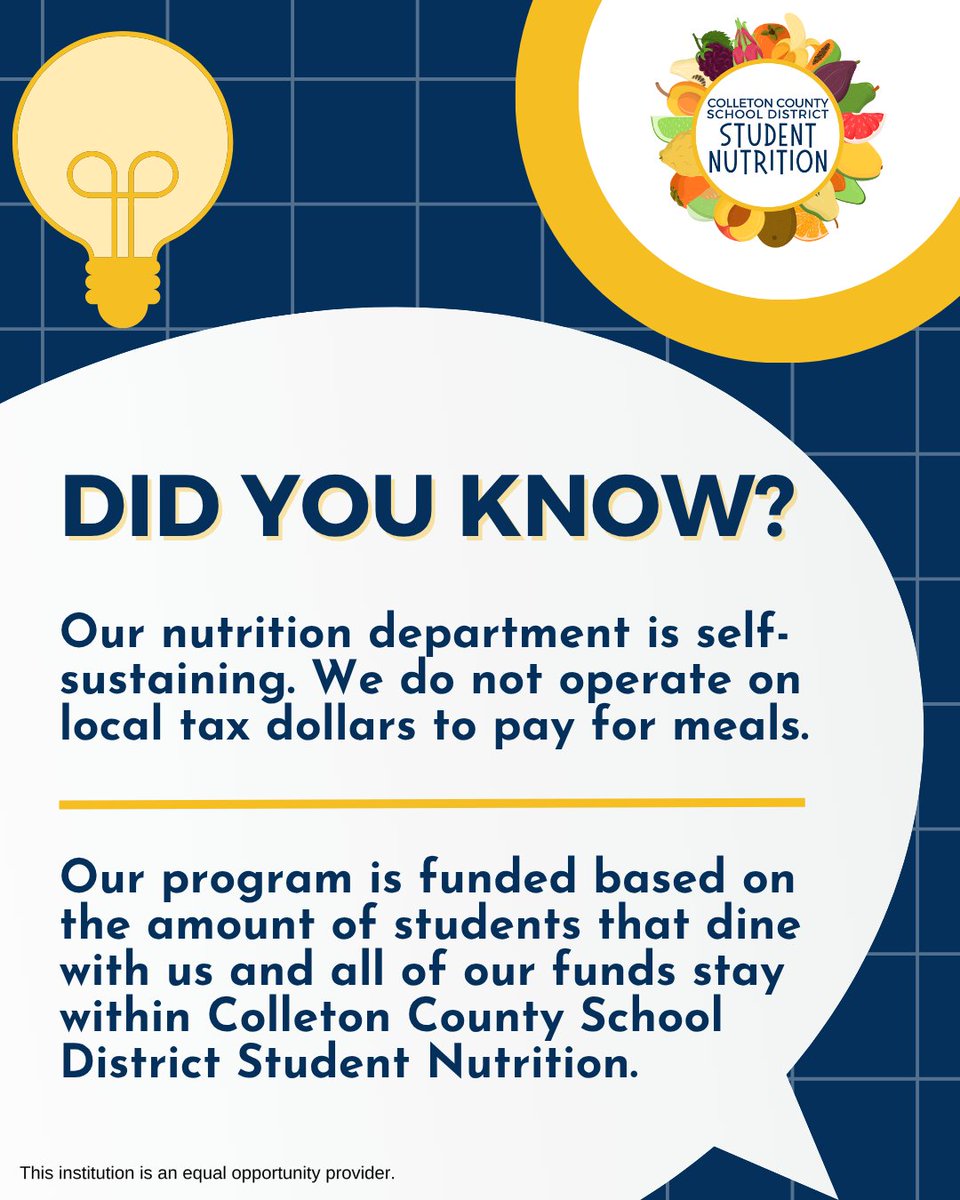 ColletonMeals's tweet image. Every meal helps our program grow! 🌱 When students eat with us, they’re supporting @ColletonSchools. 🌟❤️

#Colletonsc #Colletonsouthcarolina #Colleton #scschools #Colletoncounty #Colletoncountyschooldistrict