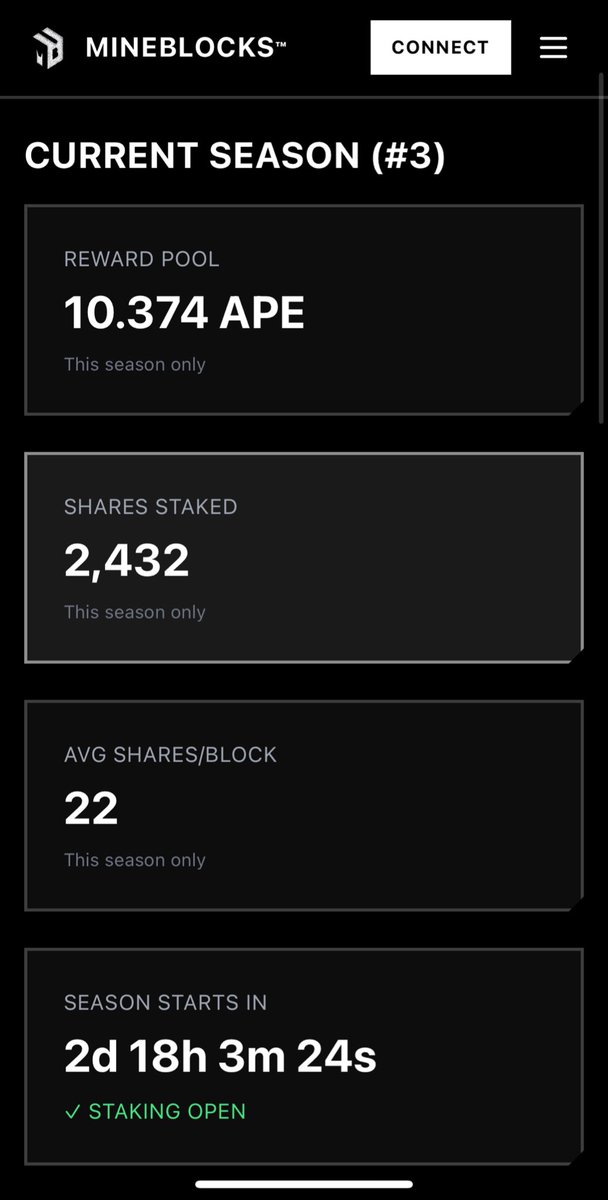 Tested the MineBoy Mint --&gt; Sending Ape straight to the Staking Rewards Contract.

This is 1 MineBoy Mint: 10.374 Ape from the 15 Ape mint price, 

Do with this information as you will.

NFA DYOR