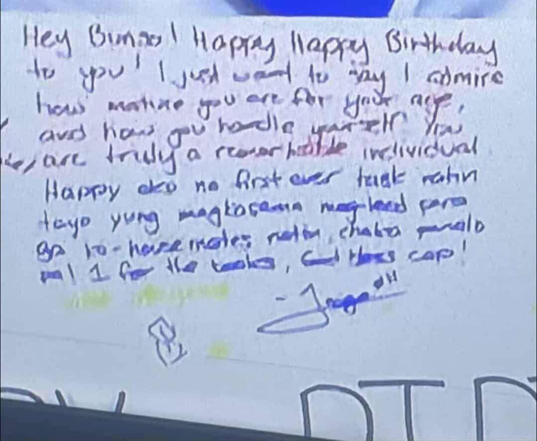 popsinthe's tweet photo. kuya nigs’ birthday message to bunso cappie 🥹 https://t.co/z1W0mJUvjN
