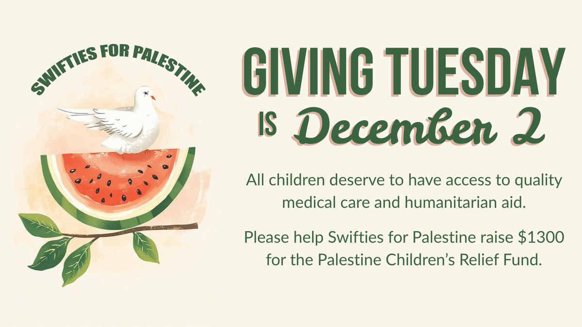 burrowedunder's tweet photo. AAAAH @Swifties4Gaza13 has raised $503.36 so far! ❤️ Let’s keep going to hit our $1300 goal before Giving Tuesday! 

$13 goes a looong way 🥰

Donate via @tiltify here: https://t.co/wCxVrSoygB https://t.co/5noqOXWSUB