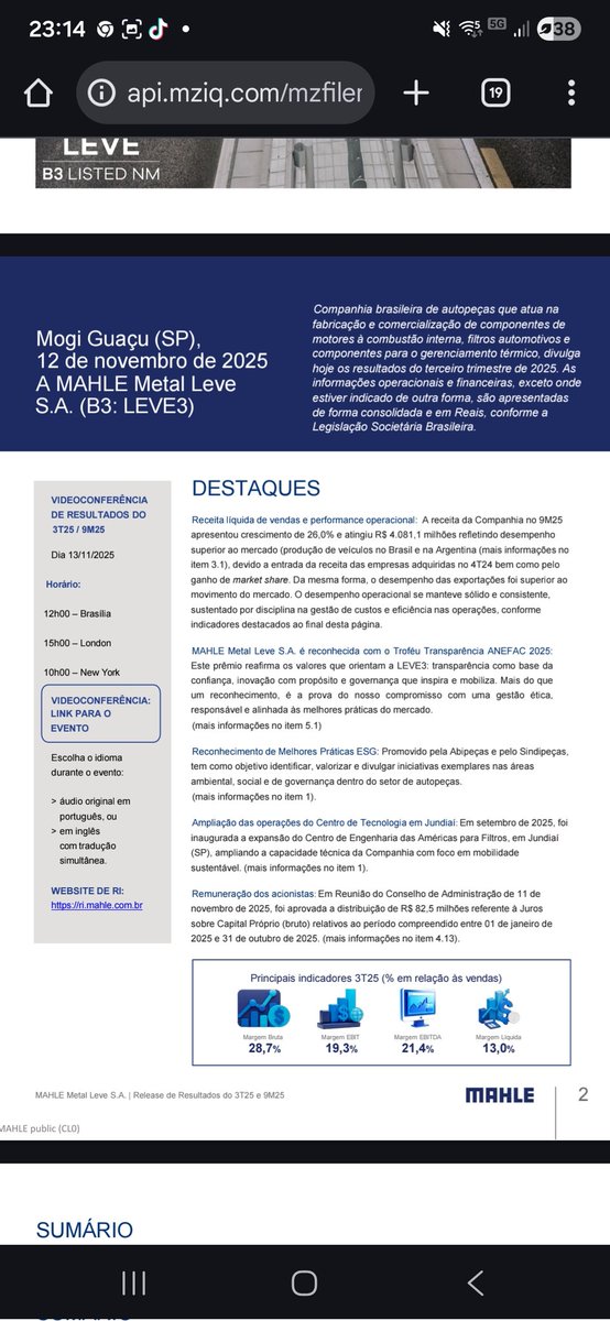 Small__Caps's tweet image. LEVE3 novamente com resultado forte! Estão vendendo lenços!