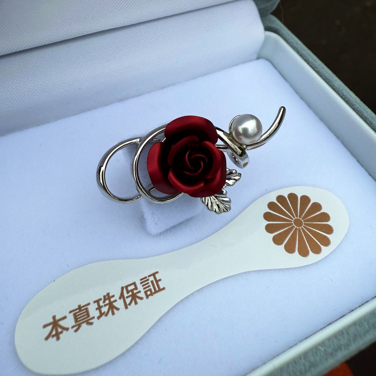 ブローチ好きーなので、皇居の売店で買った 黄色っぽいのもあったけど