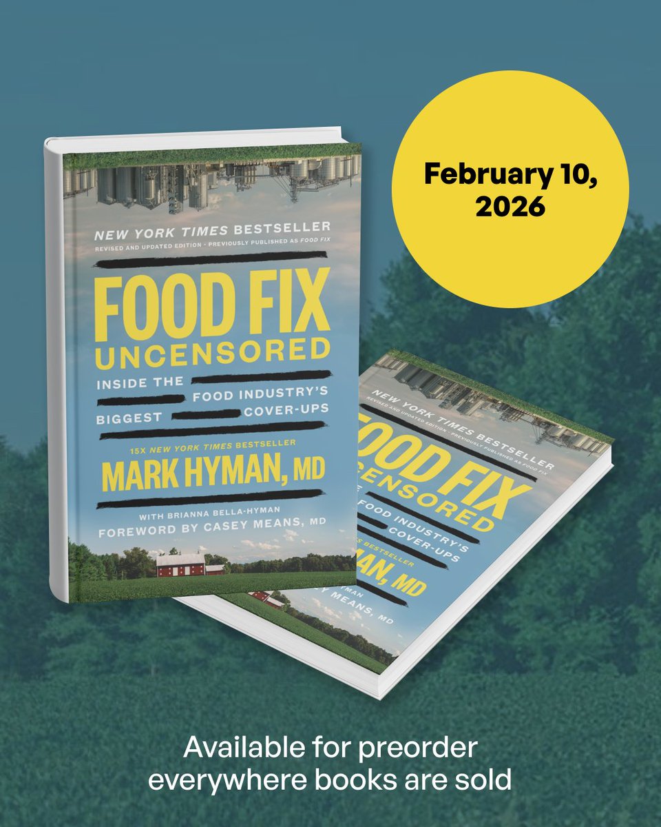 drmarkhyman's tweet image. Now available for preorder: foodfixuncensored.com/#preorder