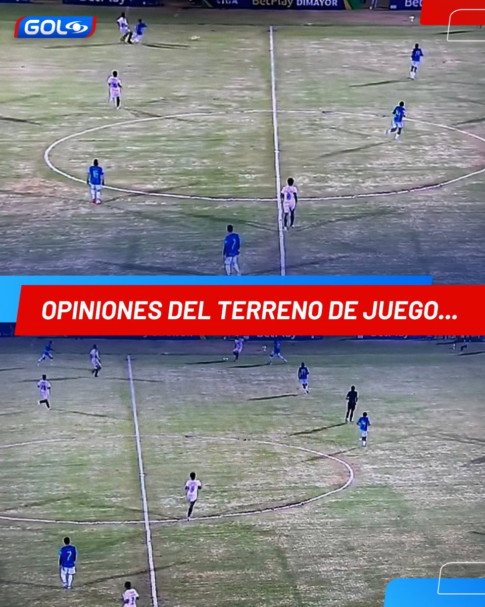 GolCaracol's tweet photo. 👀🚨 ASÍ LUCE LA CANCHA DEL ESTADIO LA INDEPENDIENCIA 😱⚽

Este miércoles, en el duelo entre Boyacá Chicó y Millonarios por la Liga BetPlay 👀😱 el estadio del terreno de juego fue el que se robó la atención de propios y extraños 😳😳 ¡Lluvia de críticas!

#Millonarios #BoyacaChico #FutbolColombiano