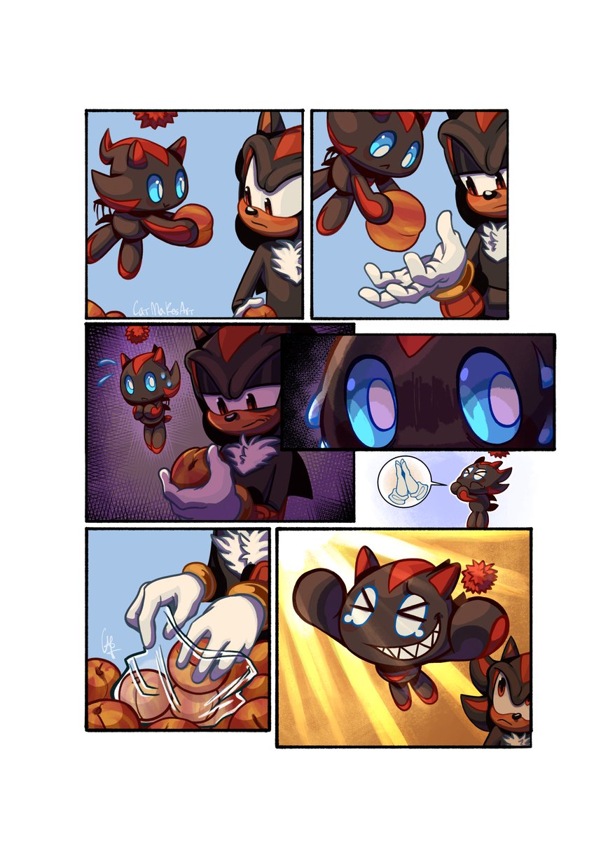 shadow and his chao buying fruits at the grocery store #shadowthehedgehog #chao #sth