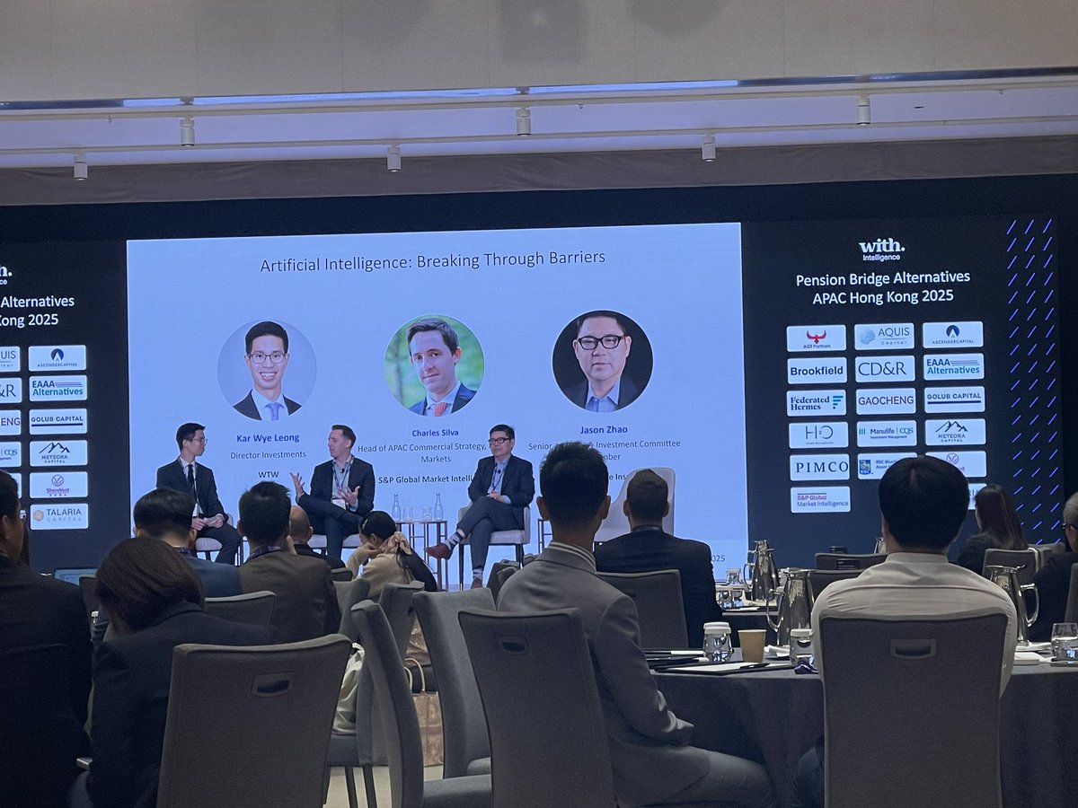 DiolaRodney's tweet photo. Is AI taking over the world notwithstanding the widespread hallucinations most AI systems are prone to? A panel at the #PensionBridge #Hong Kong event discusses the impact of AI on the mindset and outlook of asset managers and allocators #withintelligence https://t.co/zr2z1bRZzm