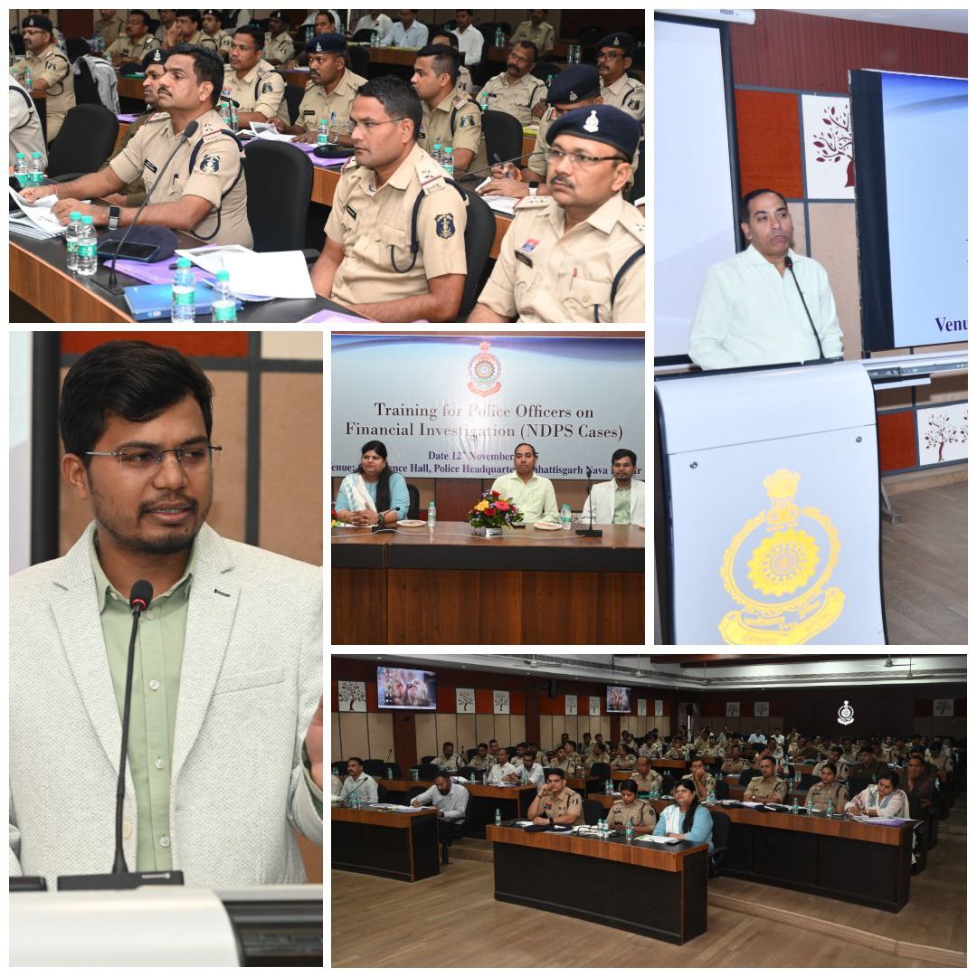 NcbRaipur's tweet photo. नशा मुक्त भारत 🇮🇳 
#DrugsFreeBharat
@NCBRaipur | 12.11.25
📌Workshop on Financial Investigation at PHQ CG Police in coordination with Income Tax Deptt
📌Topics: Bank Statement &amp; ITR Analysis, 360° Profiling.
👥 75+ participants from State Police &amp; Central DLEs. https://t.co/tOu7XWsBXD