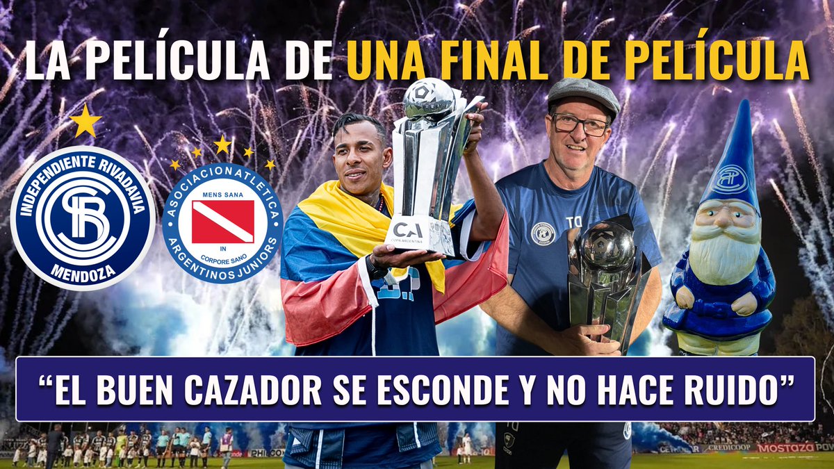 🔵🏆🔥INDEPENDIENTE RIVADAVIA CAMPEÓN | La película de Una Final de Película 🎥🤯

Documental de colección #IndependienteRivadavia campeón de la Copa Argentina 2025: "𝑬𝒍 𝒃𝒖𝒆𝒏 𝒄𝒂𝒛𝒂𝒅𝒐𝒓 𝒔𝒆 𝒆𝒔𝒄𝒐𝒏𝒅𝒆 𝒚 𝒏𝒐 𝒉𝒂𝒄𝒆 𝒓𝒖𝒊𝒅𝒐".

VIDEO 👉🏼youtu.be/bOMtlS8cmlc?si…