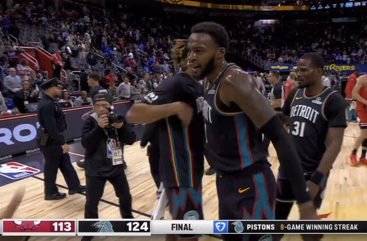 The Pistons beat the Bulls 124-113. Detroit has won eight games in a row and has a 10-2 record. Paul Reed scored 28 points in the win.

The Pistons won WITHOUT: Cade Cunningham, Jalen Duren, Isaiah Stewart, Tobias Harris, Marcus Sasser, Ausar Thompson, and Jaden Ivey.