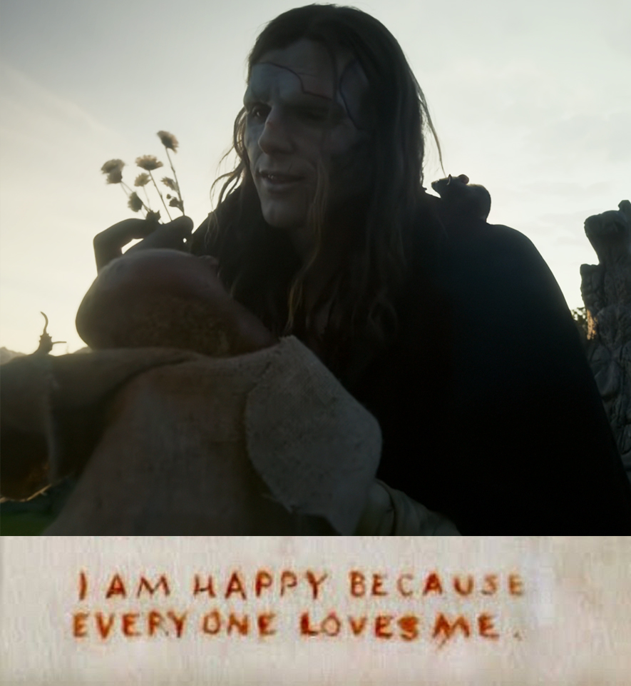 the creature seeing everyone's tweets, fanarts, fan edits, fanfics, and general outpowering of adoration for him