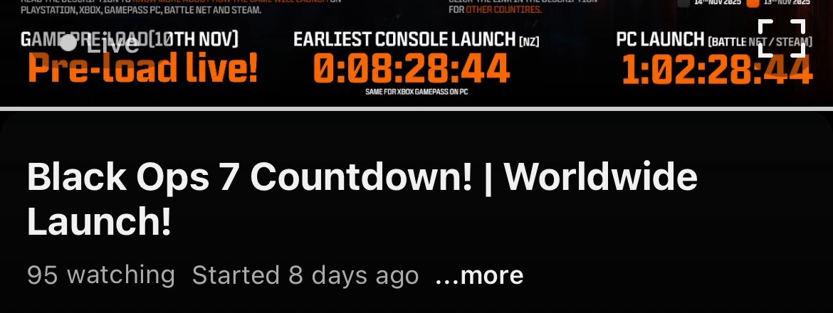 Perks of living in nz gonna be playing bo7 in 8 hours!! 👀🔥