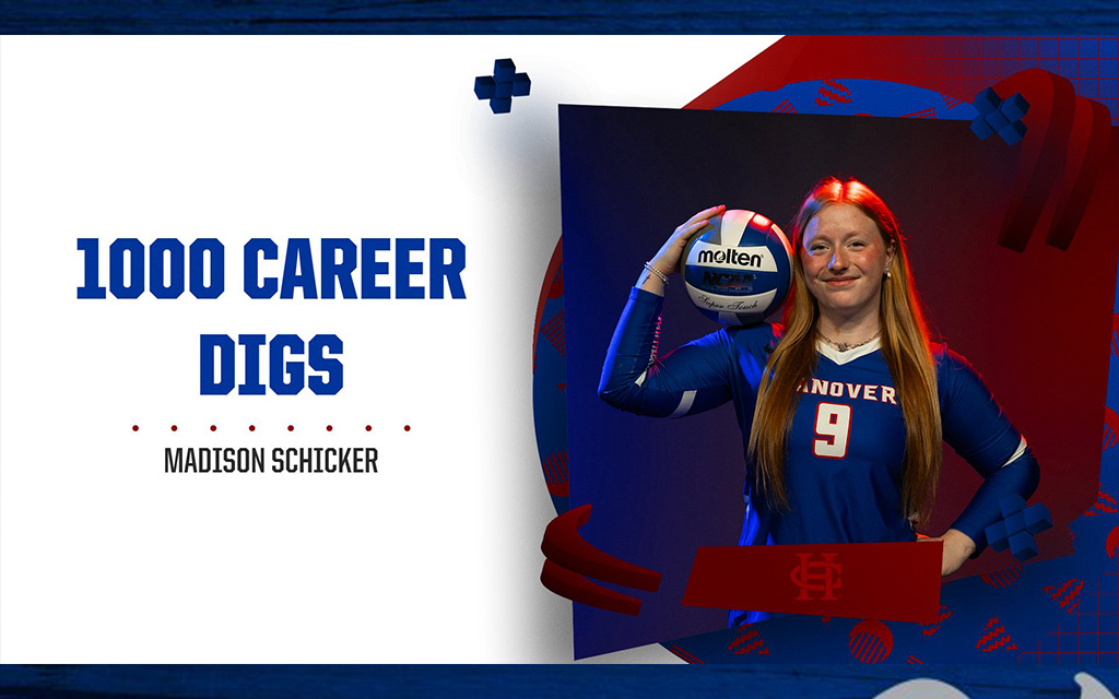 Schicker surpasses 1,000 career digs! Congrats!