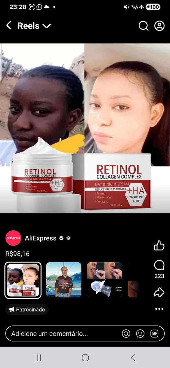 b_phobos's tweet image. Anúncio da Aliexpress que apareceu pra mim. Alguém sabe se funciona? Sou marrom de nascença