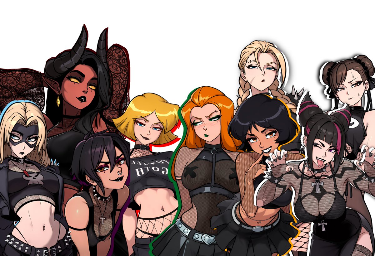 Redpostit101's tweet image. Goth Trios Desktop