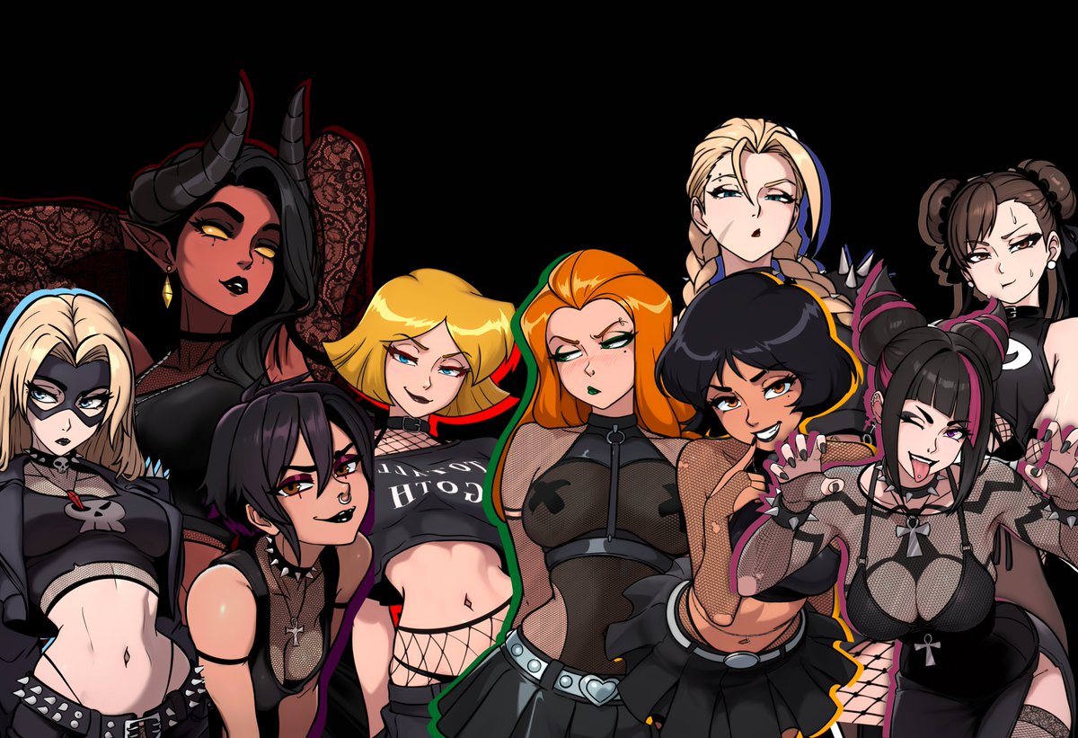 Redpostit101's tweet image. Goth Trios Desktop