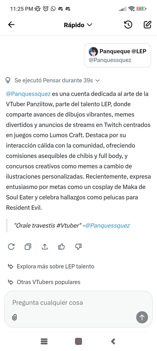 La IA sabe cosas 
Five si lees esto dile a tu primo que no me exponga así 😔
#Vtuber