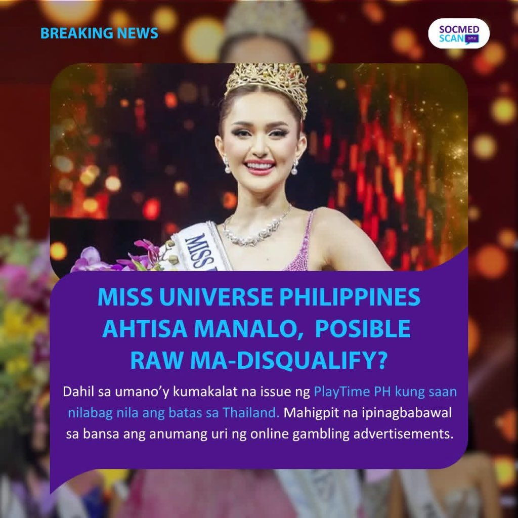 Imagine training for months just to risk disqualification because of someone else’s bad decisions 😭 Athisa doesn’t deserve this. #Playtime, do better. Paano na ang 5th crown?!!! #Philweb
facebook.com/share/p/17kt2i…