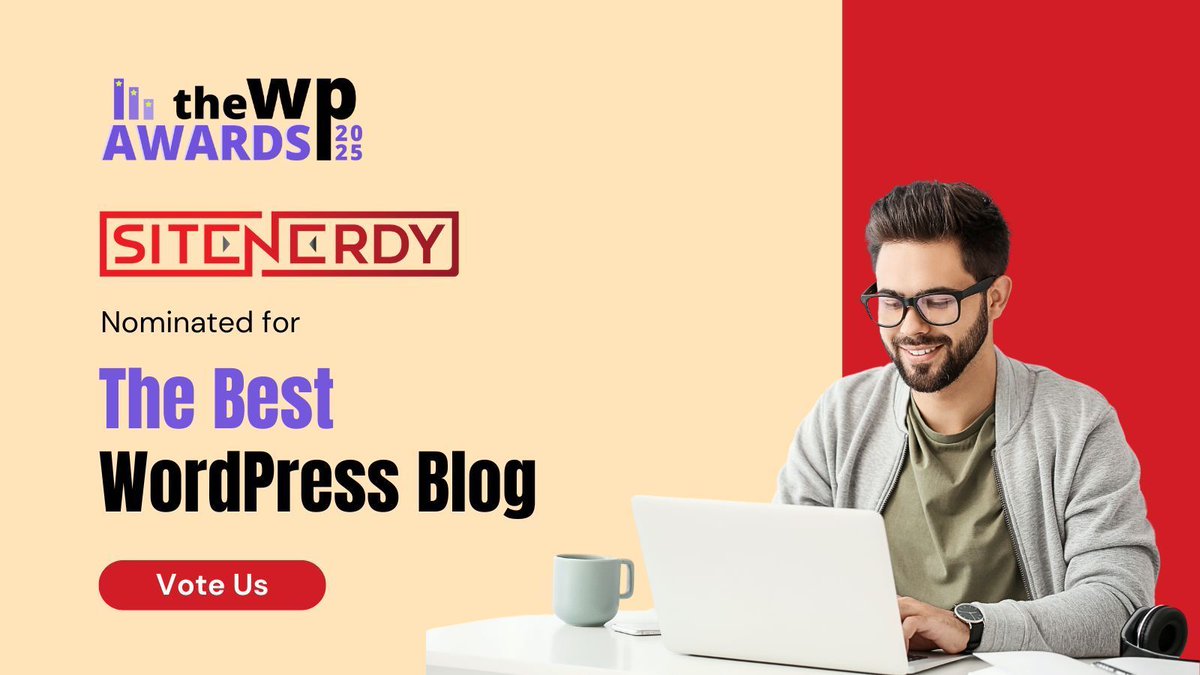 We’re thrilled to share that SiteNerdy is nominated for The WP Awards 2025 by <a href="/thewpweekly/">The WP Weekly</a>! 🔥

So, now’s the time to show your support. 🙌

✅ Head to thewpweekly.com/awards
🗂️ Look for us in "WordPress Blogs"
🕒 Cast your vote before 25th November

#TheWPAwards2025 #SiteNerdy