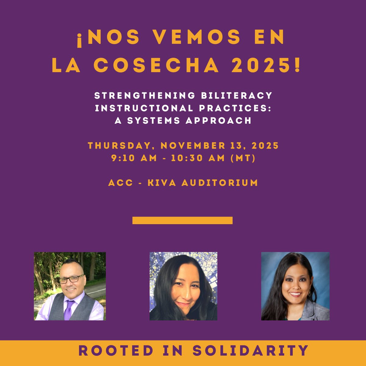 JoseMedinaJr89's tweet image. ¡Llegamos a la Cosecha en Albuquerque! I am excited about my two presentations tomorrow - Thursday, November 13th! ¡Nos vemos en la mañana! #LaCosecha2025 #DualLanguage