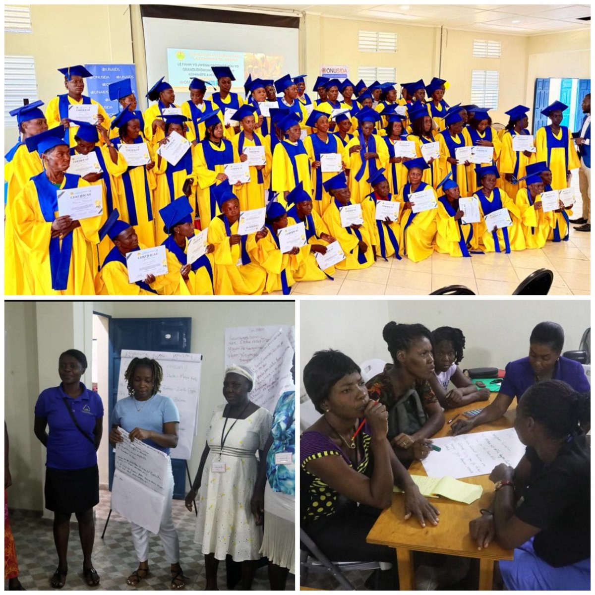 OnusidaHaiti's tweet photo. Nan Grand'Anse, nou kontinye ranfòse otonòm ekonomik fanm!
@OnusidaHaiti ak @ONUFemmesHaiti, ansanm ak #FADEKA, te sipòte 60 fanm vilnerab nan zòn riral asosyasyon #APIAVGA yo sou transfòmasyon manyòk.#antreprenarya #Mikwo_antrepriz. Mèsi # PRADEC @FAOhaiti @UNHaiti #EndAIDS https://t.co/eyeb6dARe9