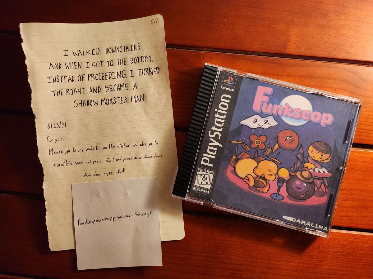 Funkscop1997's tweet image. Happy 3rd anniversary to Funkscop v1! We remember the beginning of this project as we move forward to a new version of this mysterious game. Several findings have been made, it seems it&apos;s a matter of time until we can share them all. Thank you for exploring this world with us.