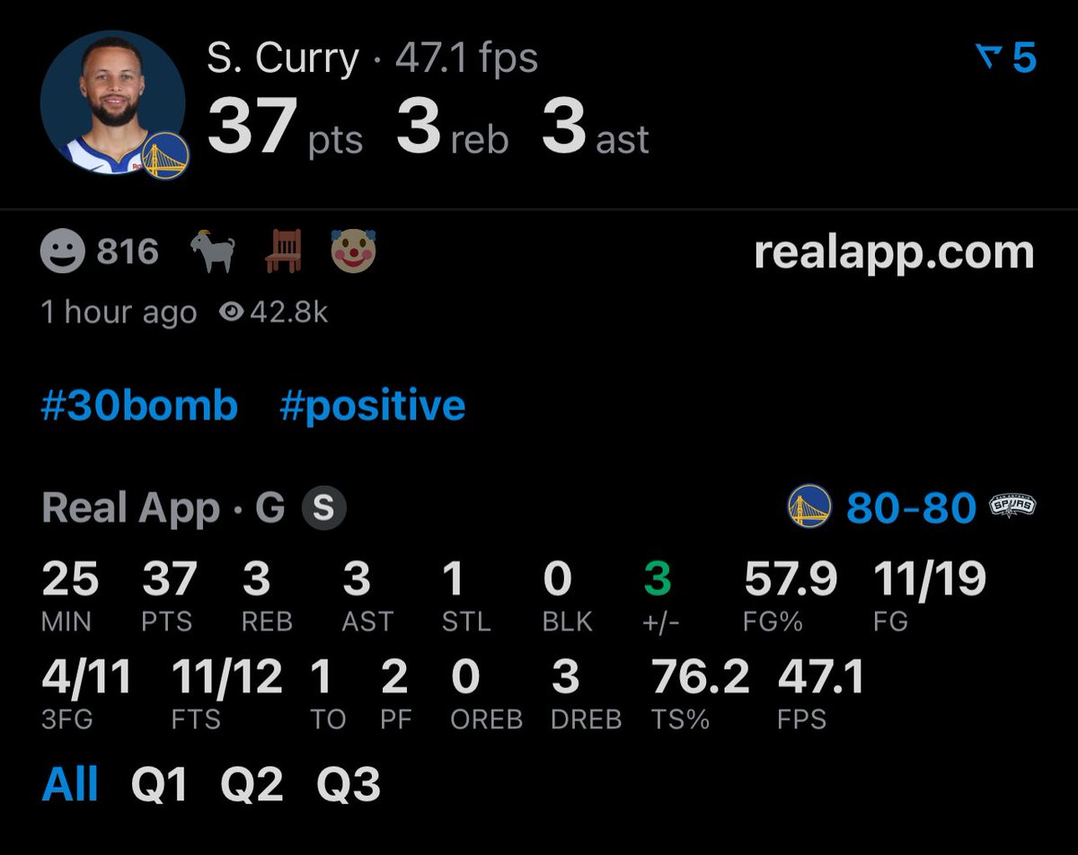 LegionHoops's tweet photo. STEPH IS COOKING. ONLY THE THIRD QUARTER.

(via @realapp) https://t.co/yUOezDebg6