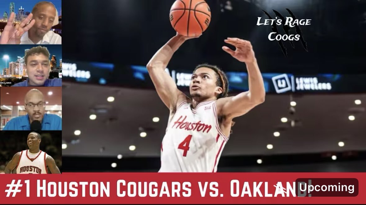 (1) Houston 78 | Oakland 45 | FINAL

Kingston Flemings finishes an assist away from a double-double: 19 pts, 9 assists. Emanuel Sharp: 19 pts

Up next for UH: #22 Auburn in Birmingham. 

Stay tuned for Let's Rage Coogs presented by the Saxenian Family streaming shortly!