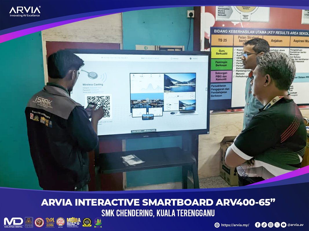 arviaav's tweet image. Successfully delivered, installed, and conducted training for Arvia Smartboard ARV400-65&quot; at SMK Chendering ✅

Discover our website: rfr.bz/tc66bf4

#InteractiveWhiteboard #SmartboardMalaysia #SMKChendering #SmartClassroom #EdTechMalaysia #ArviaSolutions