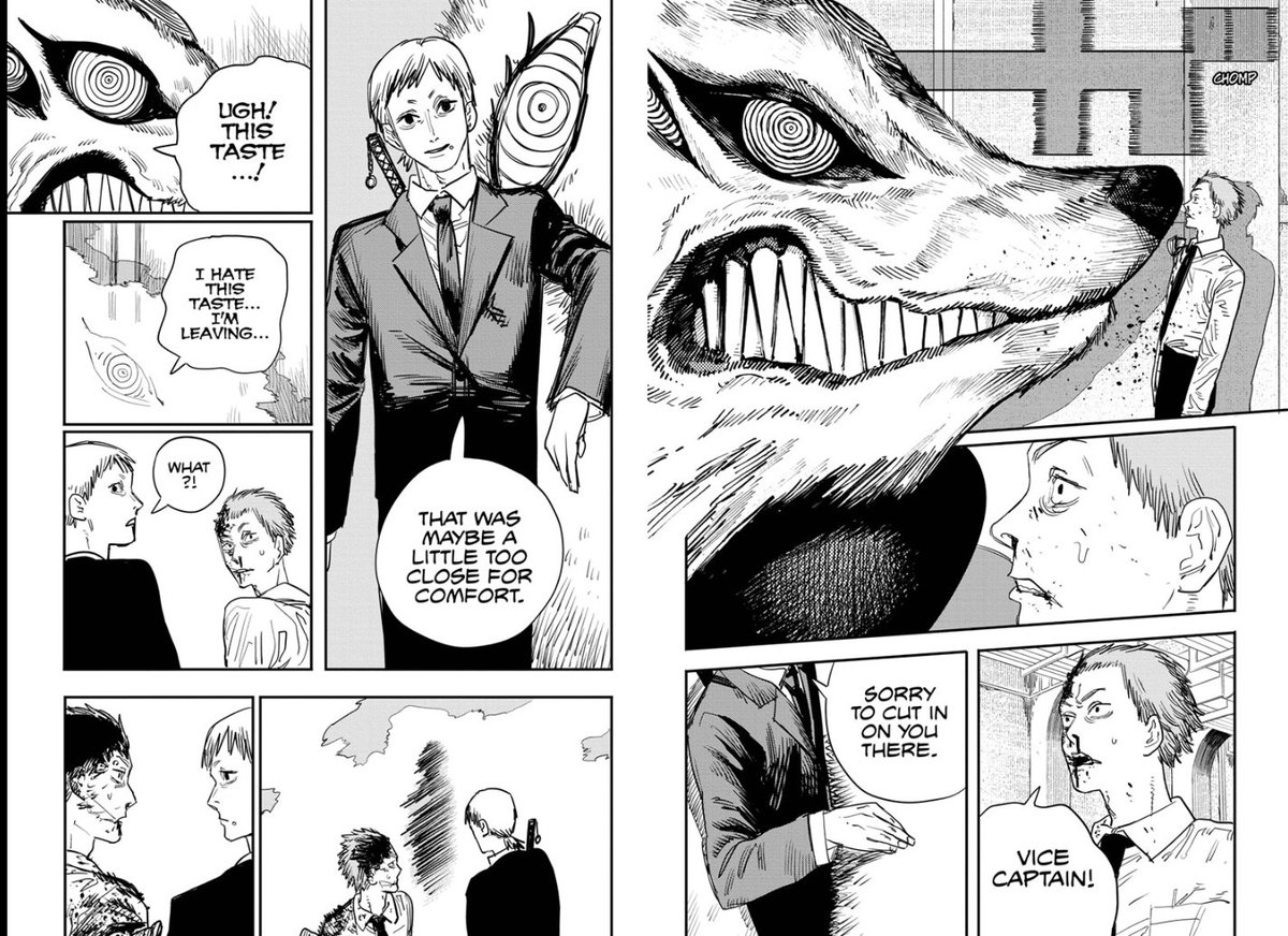 VjDontMiss's tweet image. Kon been washed since he ducked smoke from Reze 😭😭😭