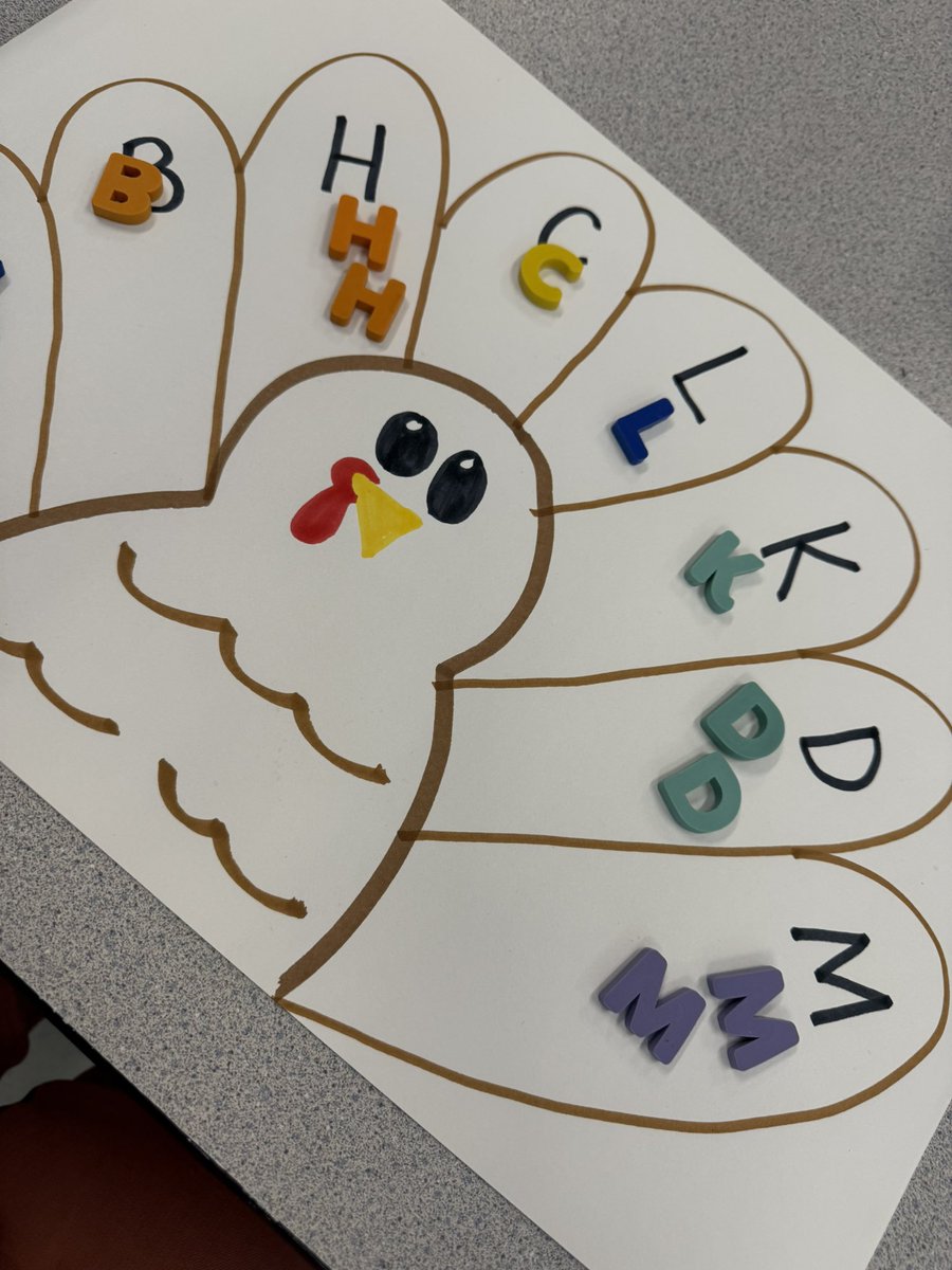 Iteach2ndgrade1's tweet image. Proud of my little alphabet turkey activity to use with my kindergarten kiddos! 🥰 #teacherlife #Creativity #handsonlearning