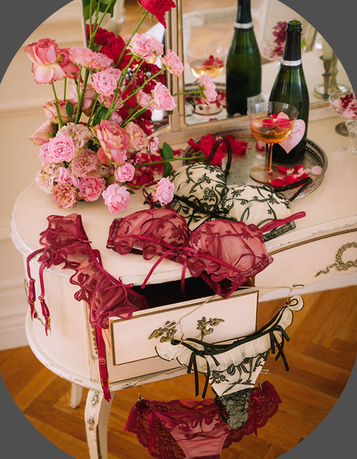 ピーチジョン リボンモチーフフロントホックノンワイヤーブラ 3点セット リボンモチーフフロントホックノンワイヤーブラ（ブラジャー）｜PEACH