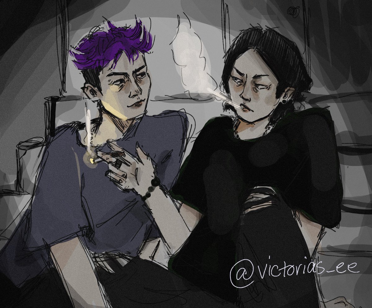 in the stairwell (the concept of nam gyu in ripped jeans)
#thangyu