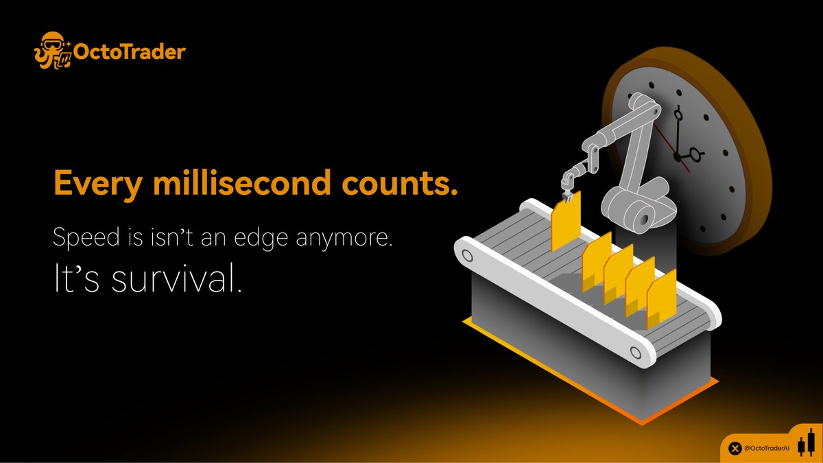 OctoTraderAI's tweet image. Every millisecond counts. ⏱️

OctoTrader’s Fee Optimizer re-routes every trade in real-time — recalculating the best gas, price, and depth before execution.

Speed is survival.

#SmartExecution #DeFAI #AIExecution #OctoTrader