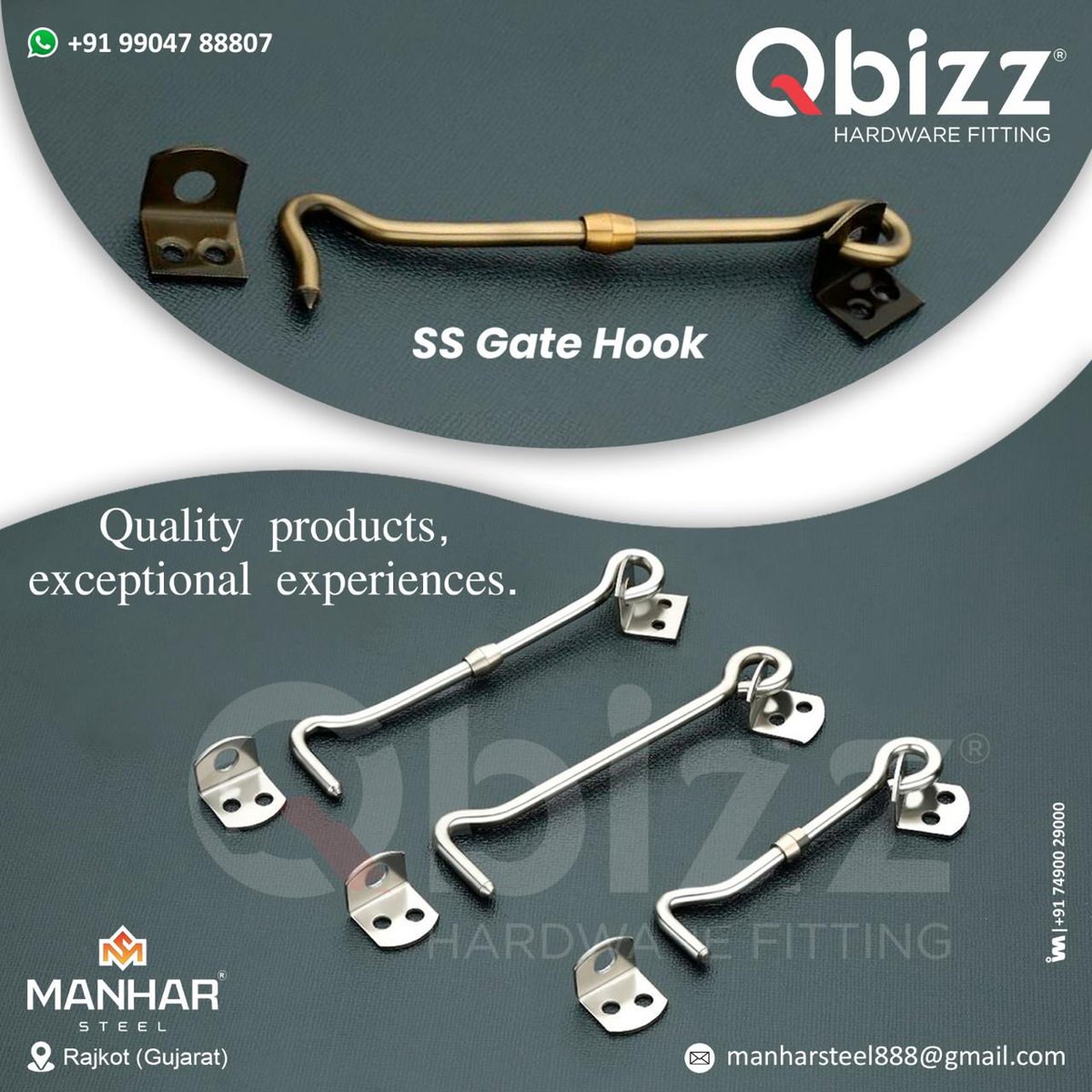 ibais_hardware's tweet image. MANHAR STEEL - RAJKOT

For enquiry via WhatsApp click:
ibais.biz/9904788807

Mr. Ravi Patel - +919904788807
#qbizz #rajkot #gatehook #steelproduct #hardware #hardwarefitting #homedecor #windowhook  
.
@ibais_hardware