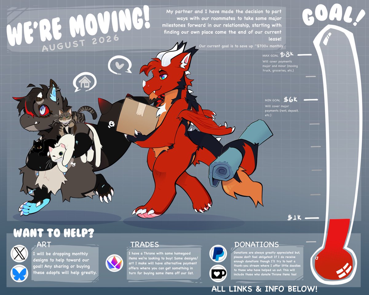 badC4T's tweet photo. We’re Moving Out!
August 2026

I will be updating this pinned tweet monthly with our progress and any info for those who‘d like to help!

⬇️⬇️All Info &amp; Links Below⬇️⬇️ https://t.co/kDsSHZicZg