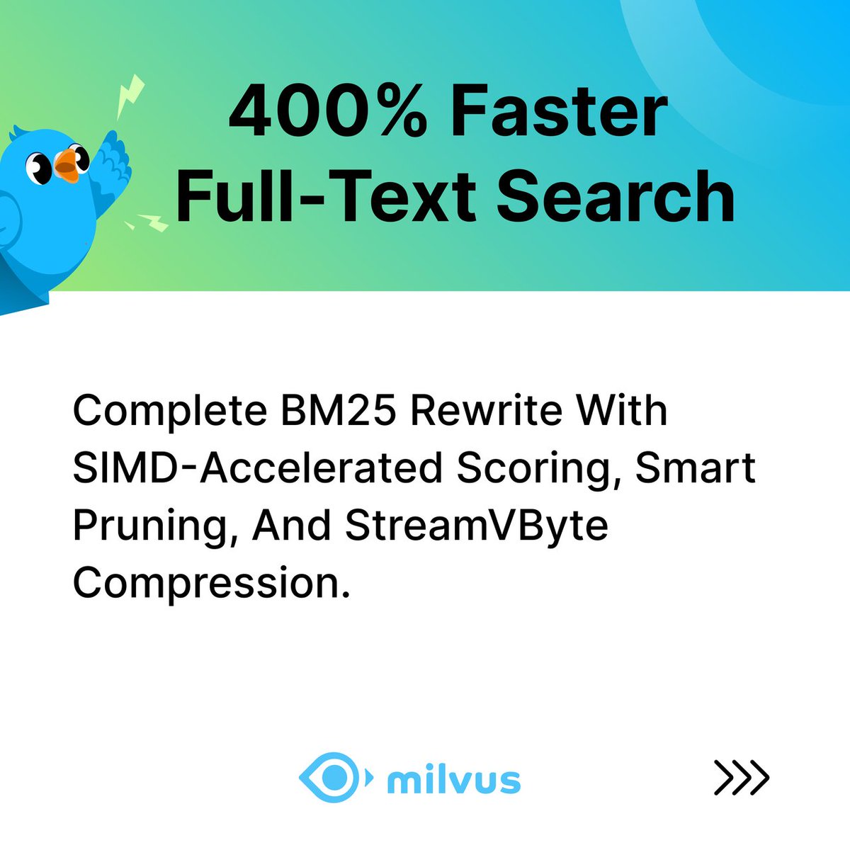 abhishek__AI's tweet image. Milvus, a high performance, open source vector DB for GenAI apps.

It perform high speed searches, and scale to tens of billions of vectors with minimal performance loss.