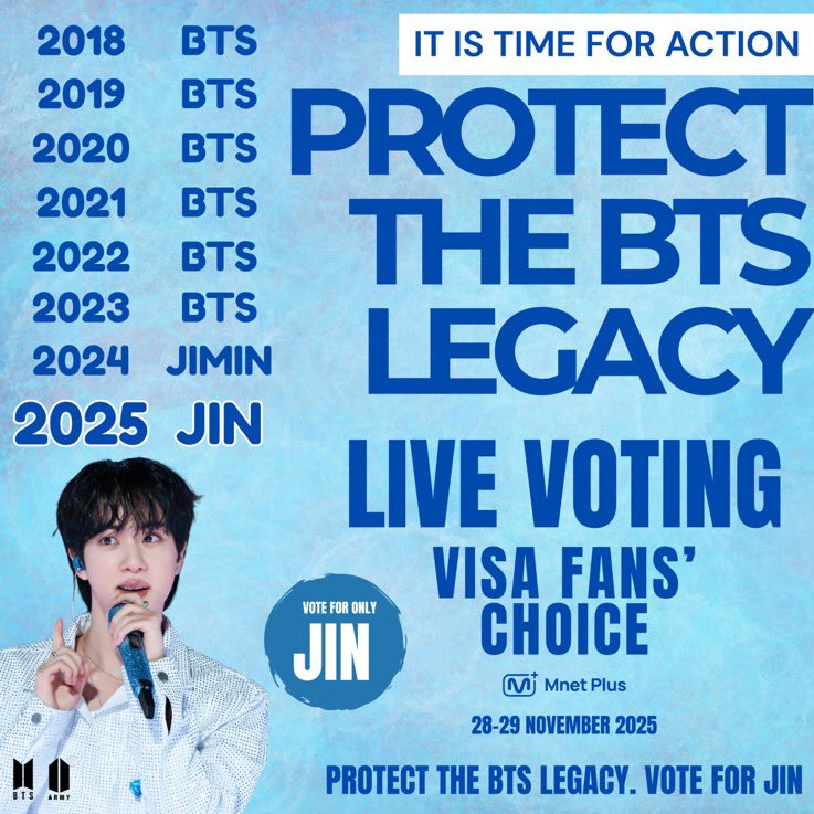 BTS_polls7's tweet photo. ARMYS PLS GET READY AND DEVITE ALL YOUR ENERGY FOR BANGTAN IN THE KIVE VOTING ON 28/11/2025 AND 29/11/2025!

PROTECT THE BTS LEGACY! https://t.co/xLSb1avyQS