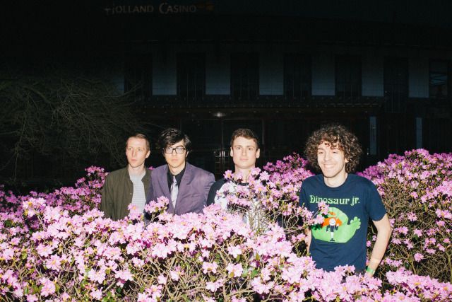 cshdoingstuff's tweet image. Seth, Will, Andrew, and Ethan amongst the flowers