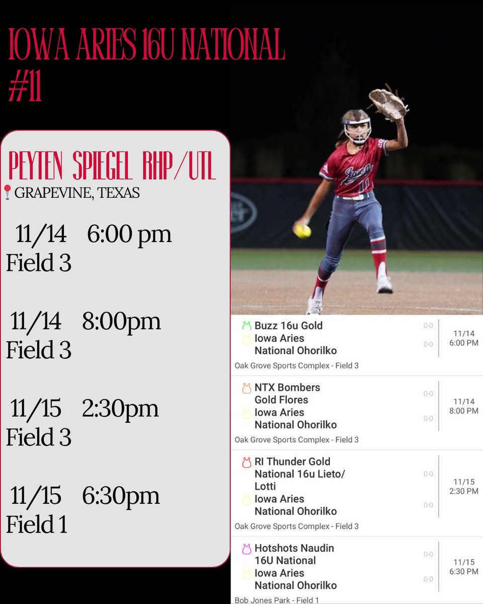 Last tournament this fall in Grapevine, Texas. 
<a href="/RhondaRevelle/">Rhonda Revelle</a> <a href="/PurdueSoftball/">Purdue Softball</a> <a href="/CoachFerrill/">Ron Ferrill</a> <a href="/EIU_Softball/">Eastern Illinois Softball</a> <a href="/DukeSOFTBALL/">Duke Softball</a> <a href="/liv_ferrell39/">Olivia Ferrell</a> <a href="/IlliniSB/">Illinois Softball</a> <a href="/Augie_SB/">Augustana Softball</a> <a href="/HuskerSoftball/">Nebraska Softball</a> <a href="/lorisippel/">Lori Sippel</a>