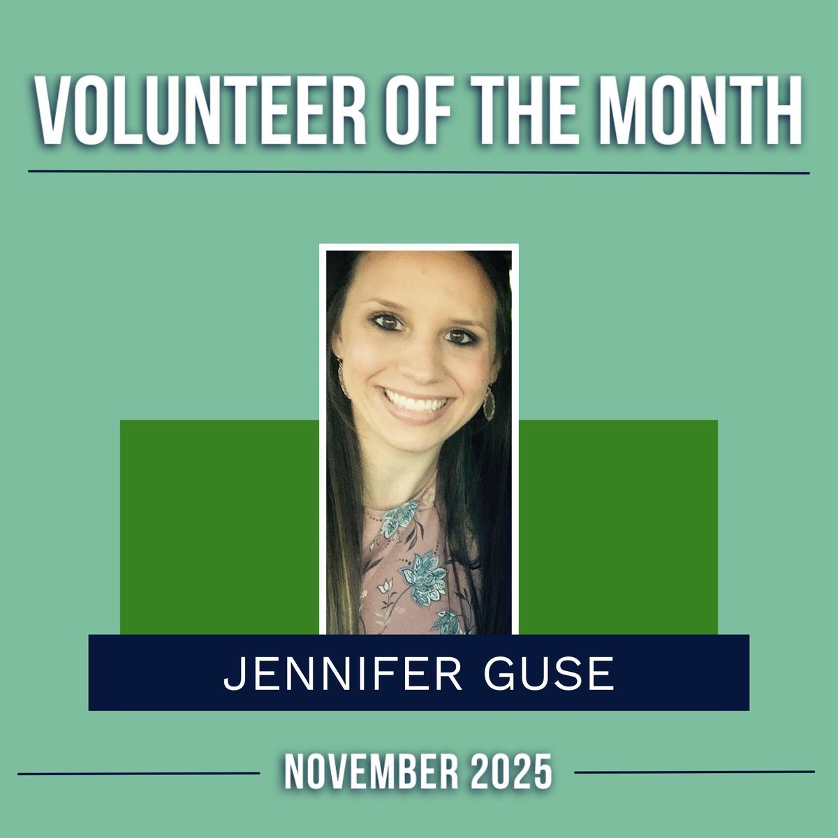 This month, Arlington Parks, Recreation &amp; Culture staff and volunteers have nominated Jennifer Guse as Volunteer of the Month! Thank you, Jennifer, for your dedication and passion for youth sports and serving our Arlington community 👏💚