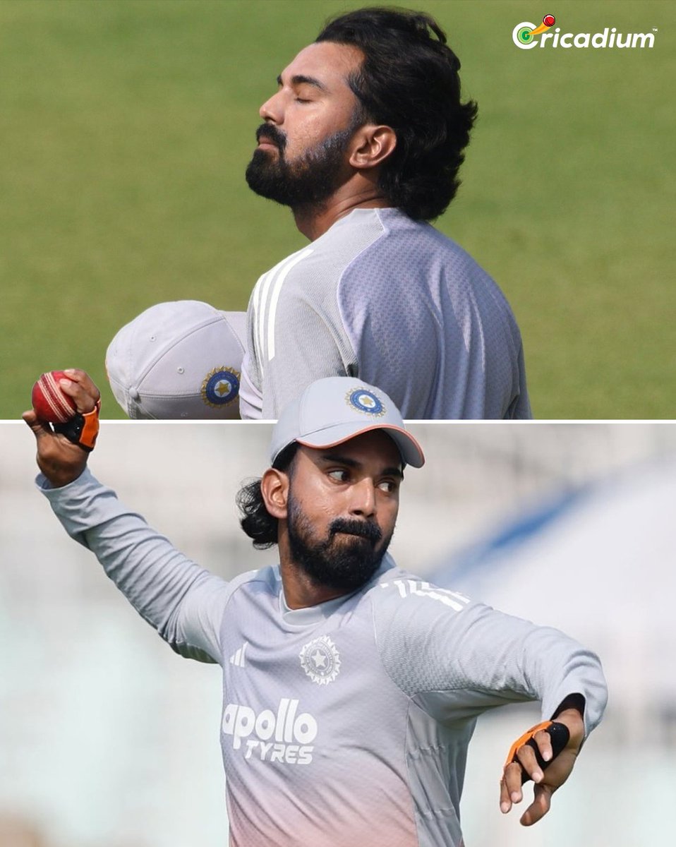 Cricadium's tweet image. Class Rahul in action during a practice session at Eden Gardens. 🌟

#ClassRahul #EdenGardens #PracticeSession #Cricket