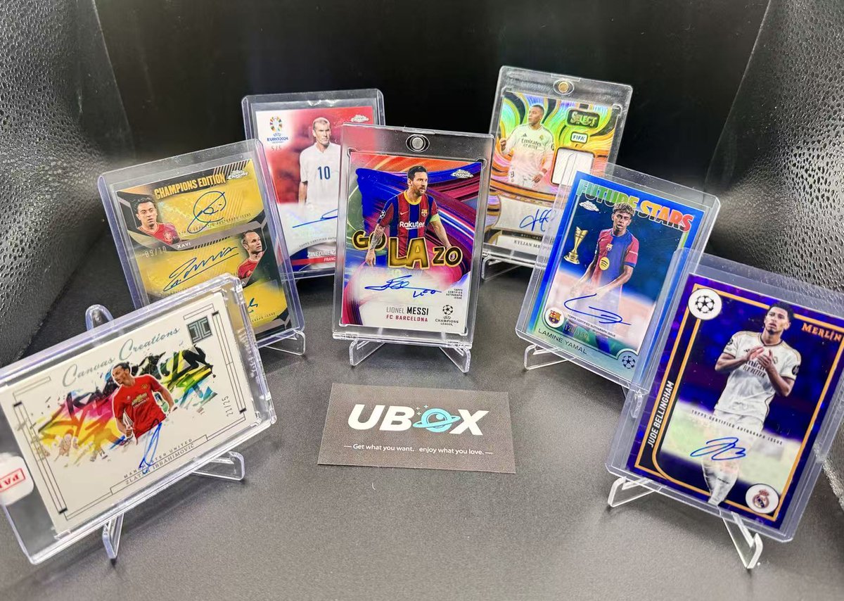 📢【UBOX Repack】予告📢
本投稿に「いいね＆リポスト」してくれた方の中から、抽選で2名様にそれぞれ4,000PTをプレゼント🎁‼️
締め切り：11/15(日)まで⚠️

メッシ直筆サインが再び登場‼️
さらにヤマル直筆サイン、ベリンガム8枚限定サイン‼️
イブラヒモビッチ、カカのサインも封入‼️