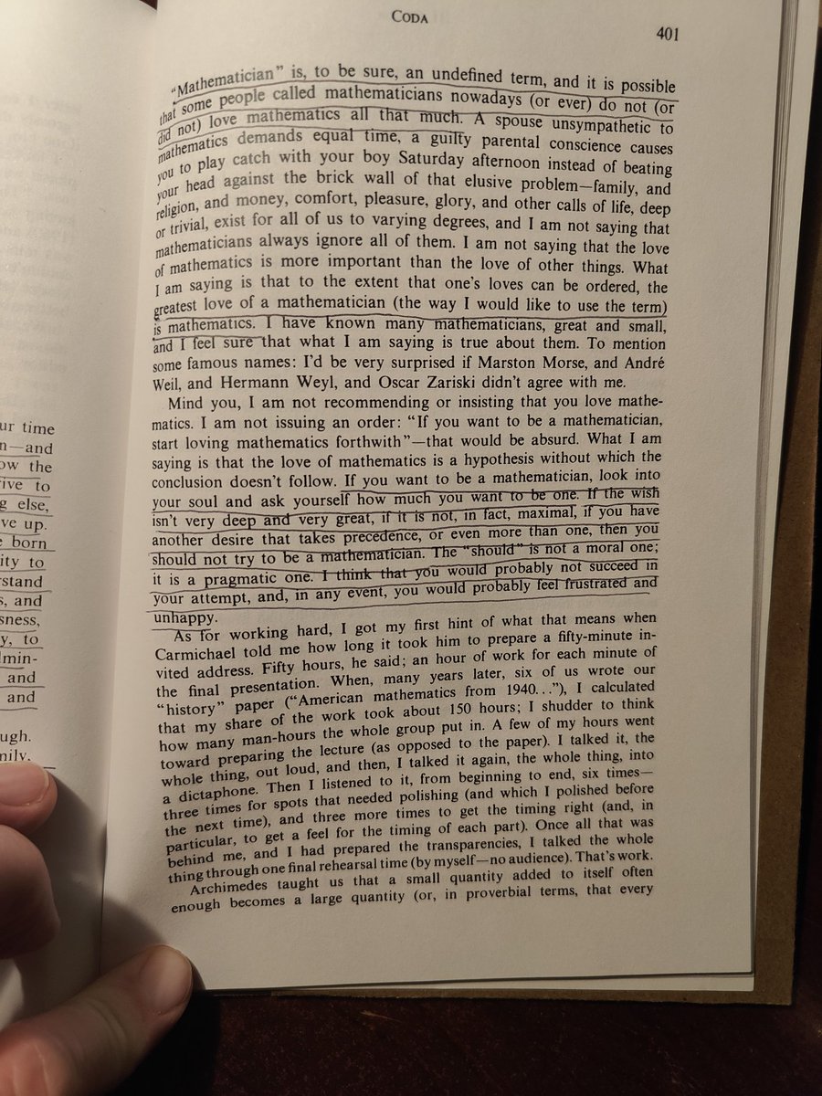 This book has kept me grounded and sane in grad school. If you are serious about mathematics, it would behoove you to read this very carefully.