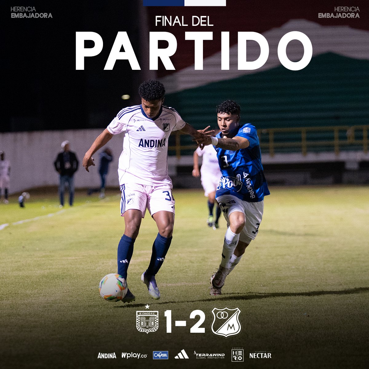 ⏱ 90' Termina el partido en La Independencia.

♟️ 1-2 Ⓜ️ |#CHIvMFC