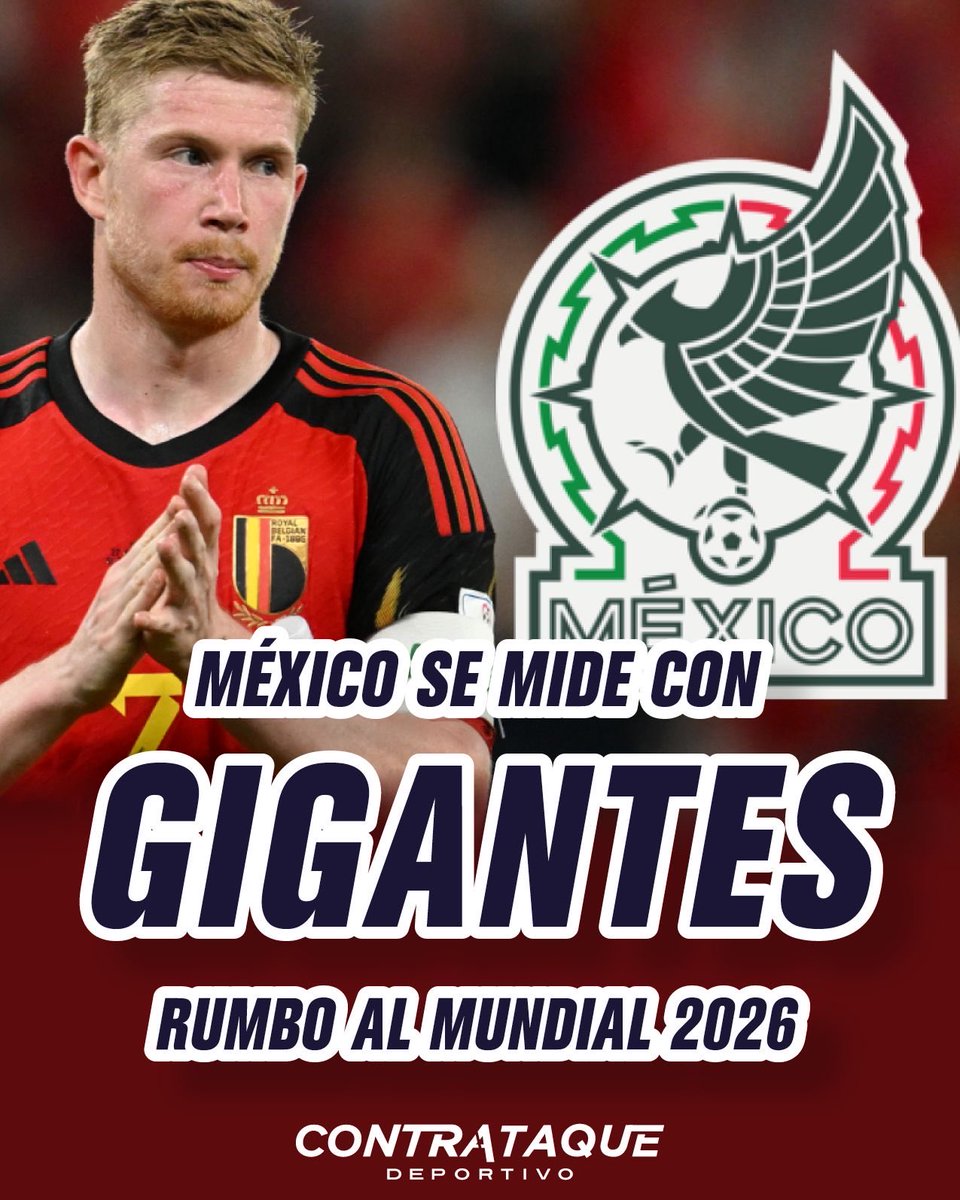 🔥 ¡México se pone a prueba con grandes! 🇲🇽

El Tri se prepara rumbo al Mundial 2026 con rivales de lujo: Portugal y Bélgica 😱
👉 En marzo viviremos partidos de otro nivel, incluyendo la reinauguración del Estadio Azteca (Banorte Stadium) con la presencia de Cristiano Ronaldo